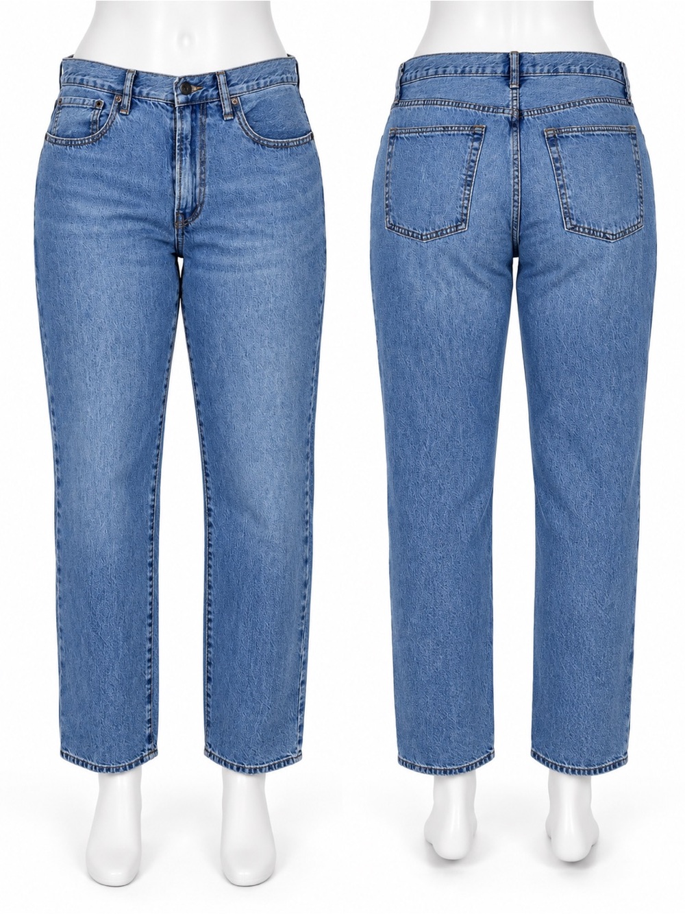 GAP Straight Ankle Jeans in Light Blue Denim